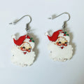 Cute Santa Claus Acrylic Pendant Earrings