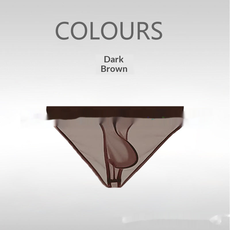 Triangle Ice Silk Ultra-Thin Fully Transparent Mens Briefs