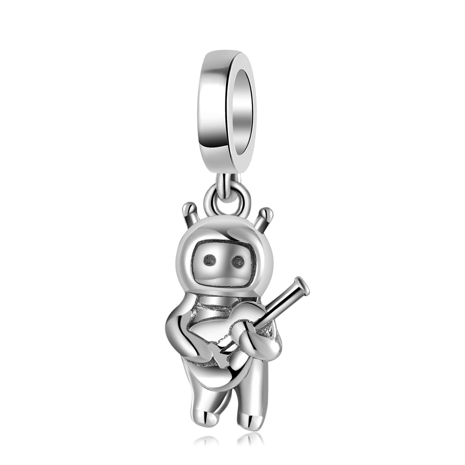 Original Space Dream Astronaut Kids Series Beaded Pendant S925 Sterling Silver Diy Accessories