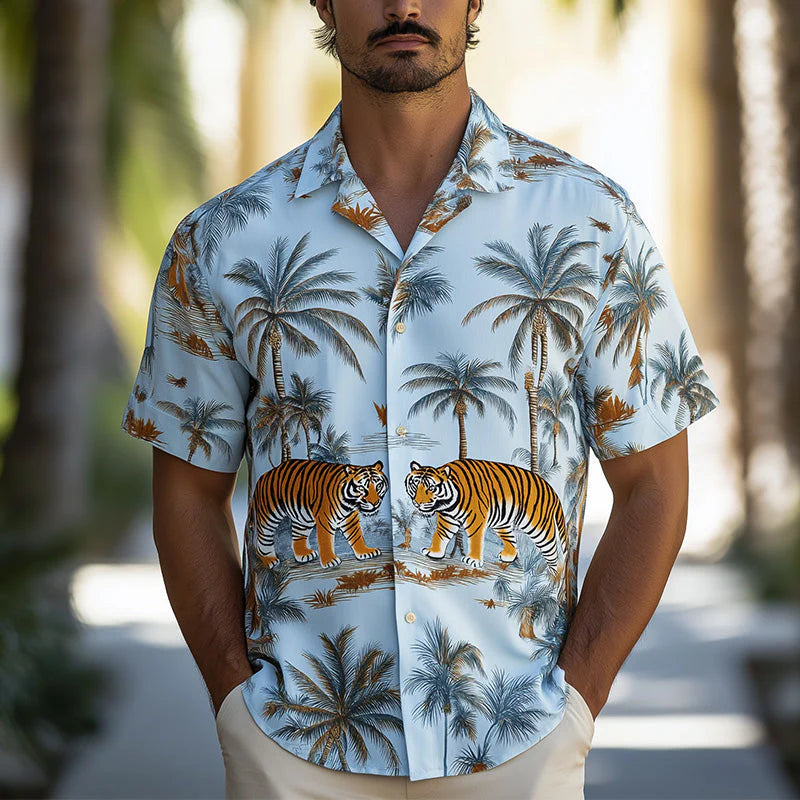 Fashion Casual Print Hawaiian Shirts For Men