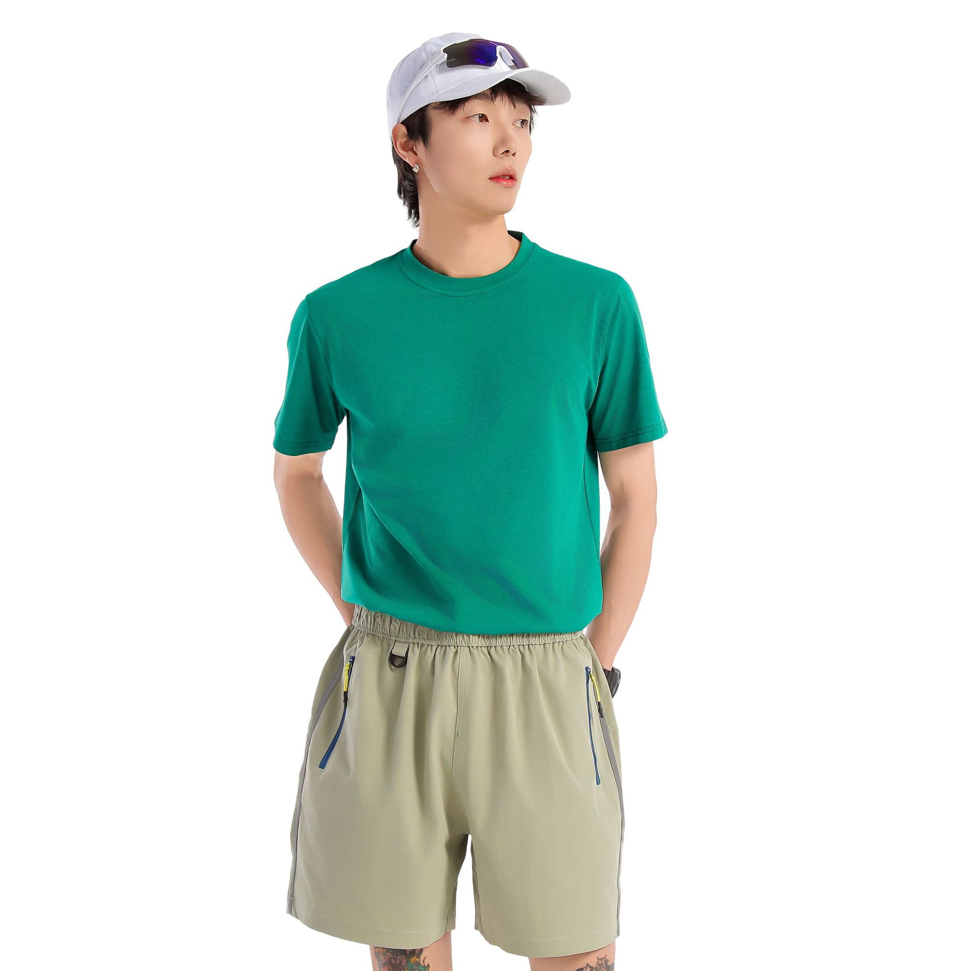 Loose-fitting Contrast-Colored Zipper Shorts For Men