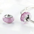 S925 Sterling Silver Sparkle Cut Glass Beads Bracelet Beads