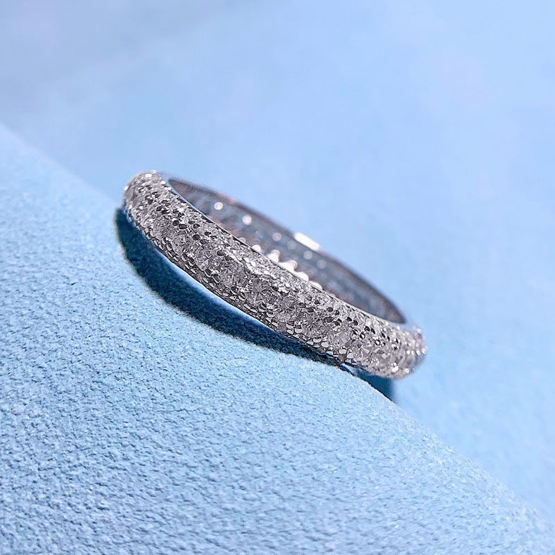 Fashion Simple Series Silver Zircon Full Diamond Ring