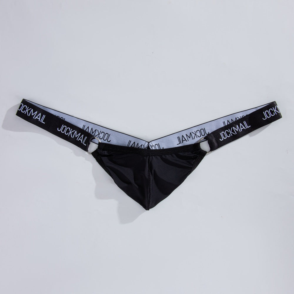 Sexy Mens Transparent Ice Silk Mens Thong Briefs