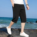 Ice Silk Capri Pants Men's Summer Thin Casual Quick-drying