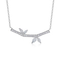 Set With Top-quality Moissanite, This Luxurious And Fashionable Light Luxury Trend Jewelry Necklace Pendant Is Made Of S925 Silver Electroplated With Platinum