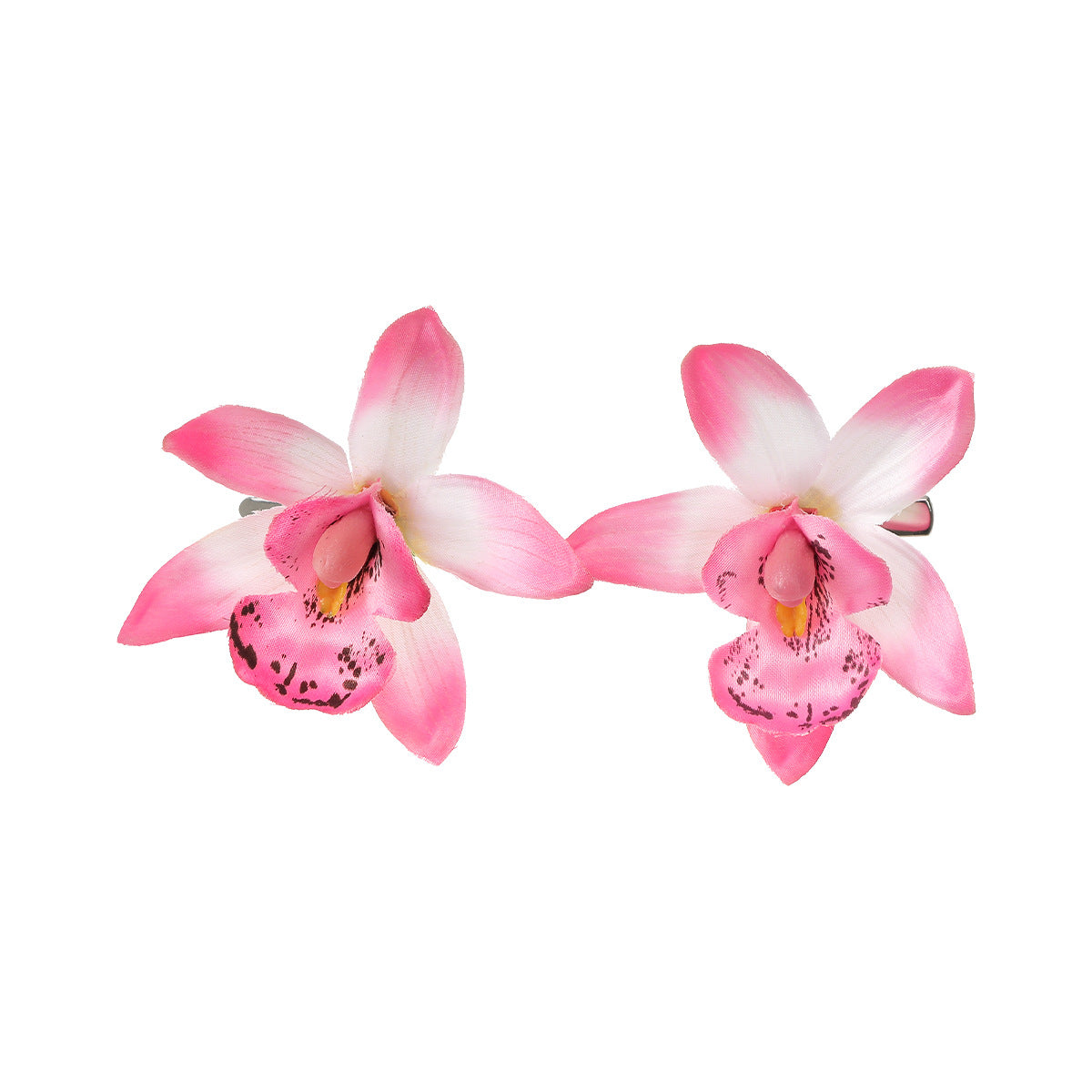 2 Artificial Flowers Barrettes Fashion Bohemian Bang Side Clip
