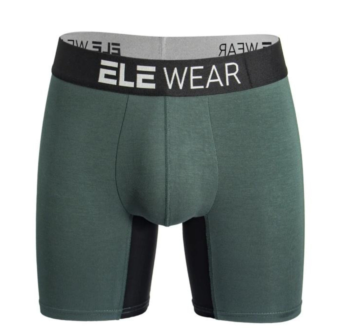 Mens Home Casual Skin-Friendly Breathable Slim-Fit Sweat-Wicking Comfortable Long-Style Boxer Briefs