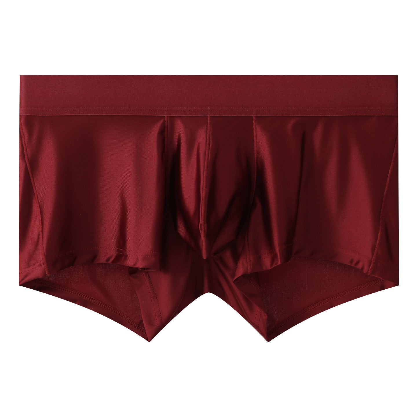 Men's Solid Color Minimalism Boxer Briefs Faux-silk Shorts