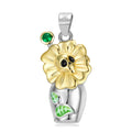 S925 Sterling Silver Skull Vase Necklace Women's Fashion Pendant Sweater Chain
