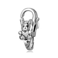 S925 Sterling Silver Silver Love Bear Lobster Buckle Accessories DIY Bracelet Buckle