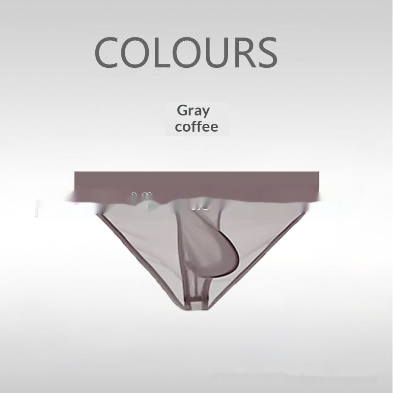 Triangle Ice Silk Ultra-Thin Fully Transparent Mens Briefs