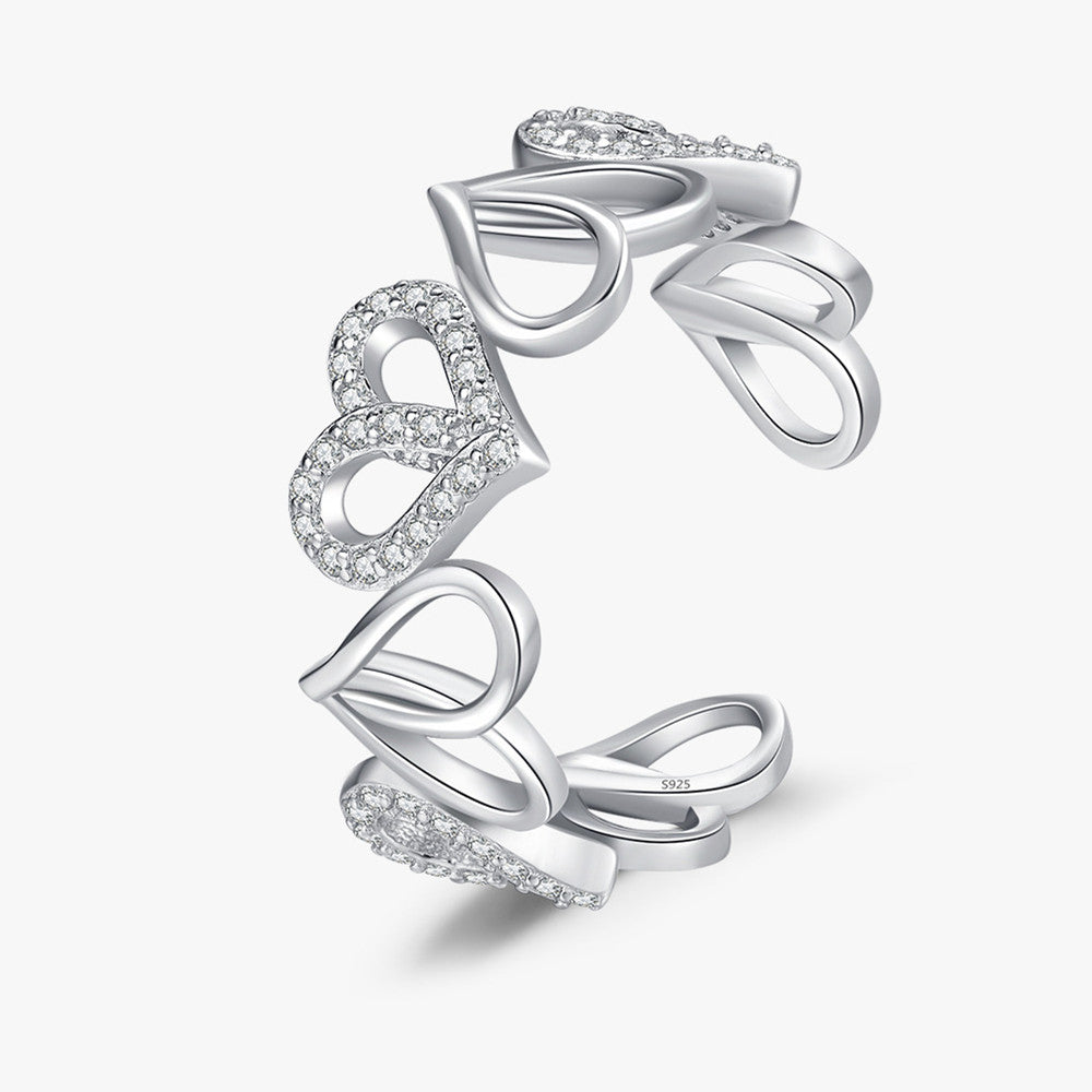 Fashion Sweet Love Heart-shaped Ring