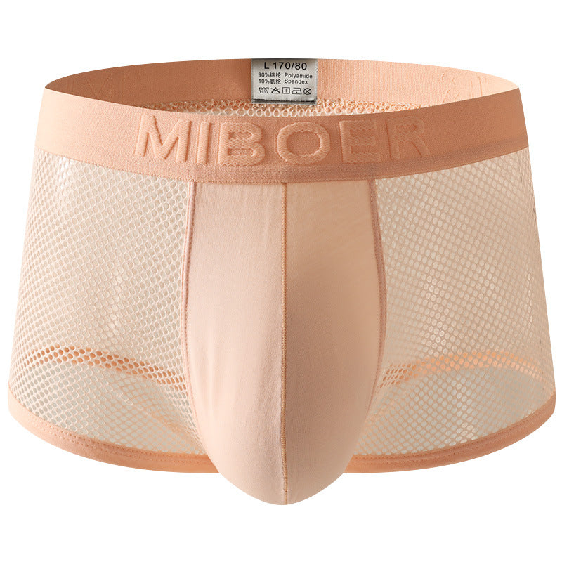 Low-rise Mesh Sexy Mens Boxer Briefs