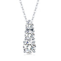 A Luxurious And Fashionable Minimalist Jewelry Pendant Necklace Set With Top-quality Moissanite, Made Of S925 Silver Electroplated With Platinum.