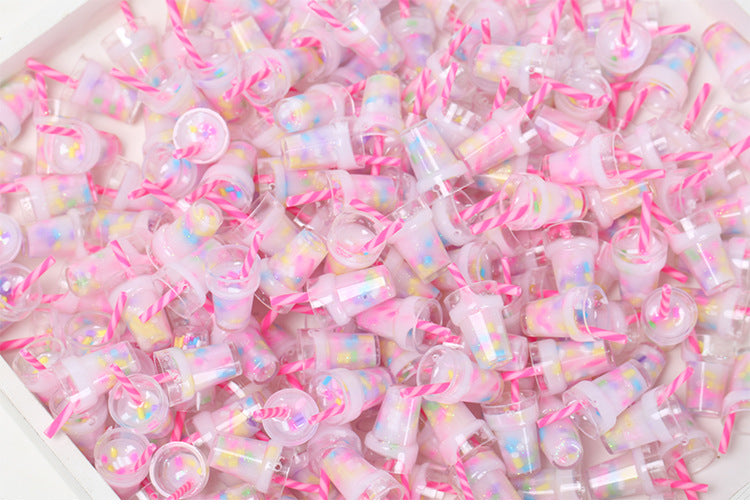 Colorful Milky Tea Cup Candy Color Girl Heart Cream Glue Epoxy Diy Phone Case Kit Accessories