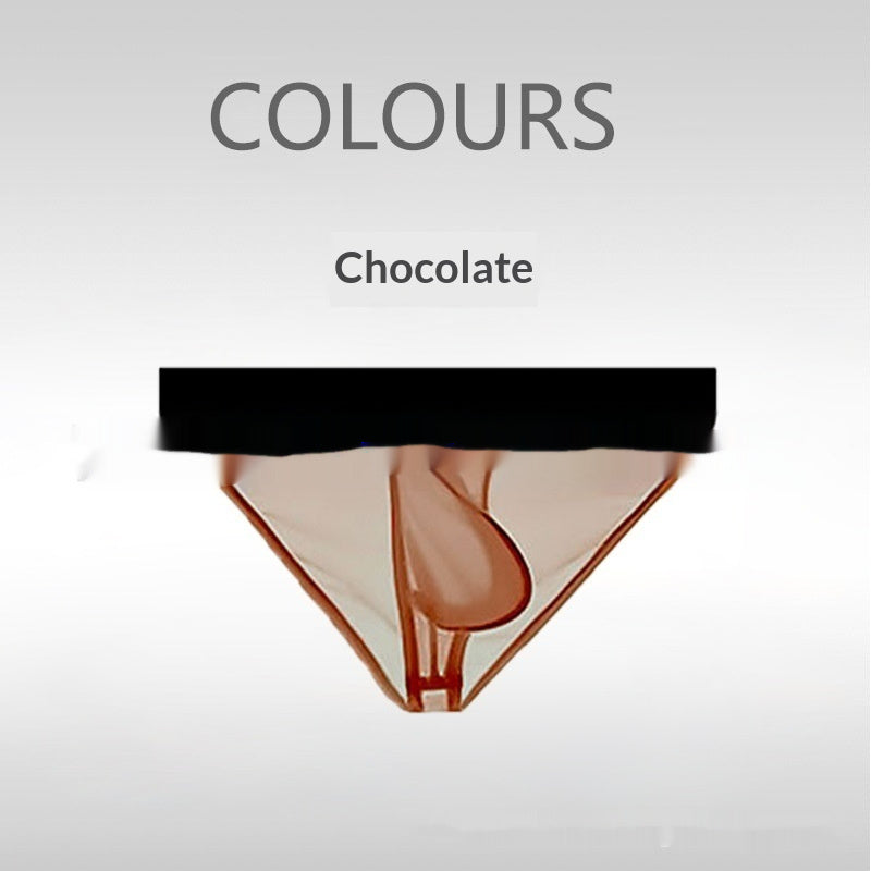Triangle Ice Silk Ultra-Thin Fully Transparent Mens Briefs