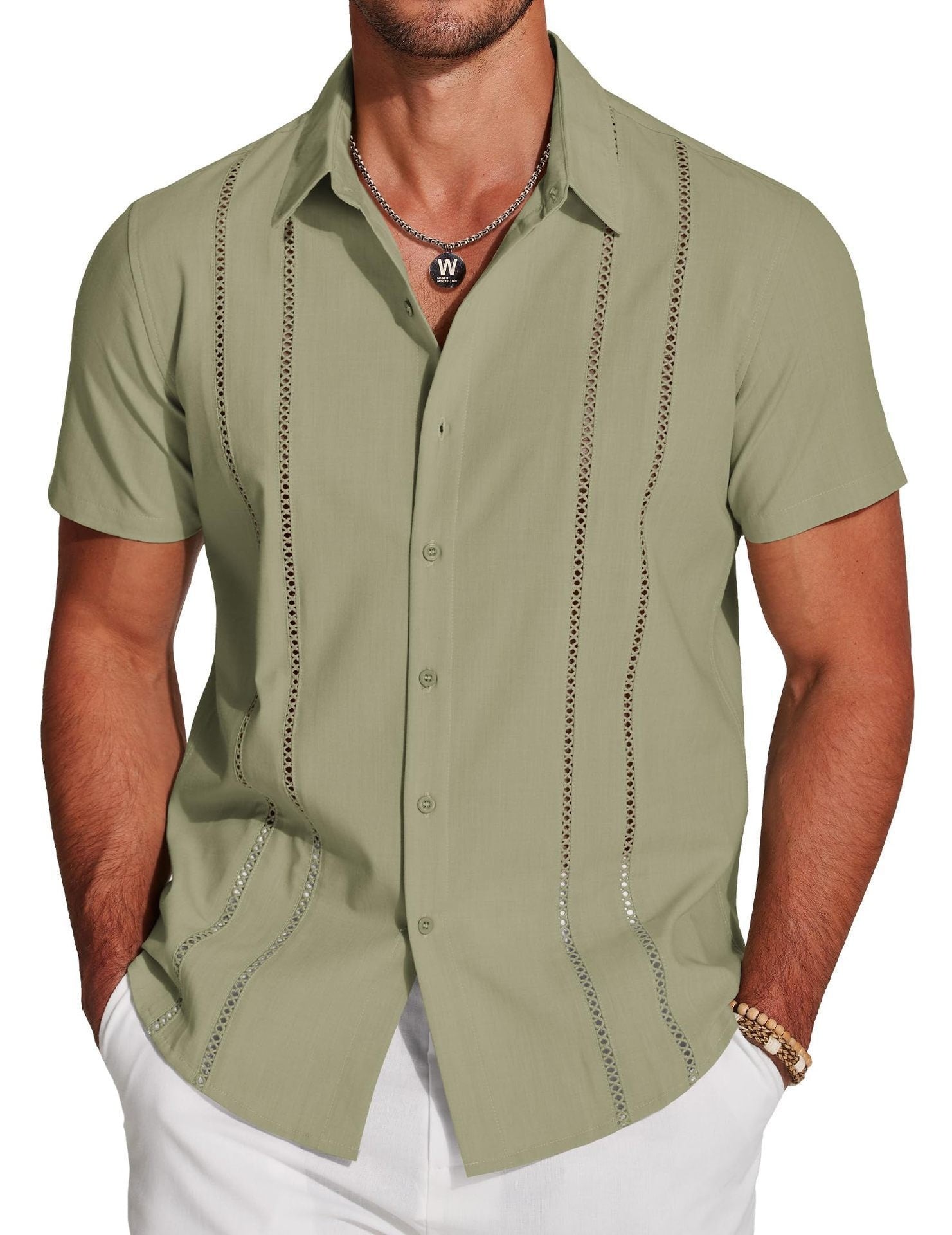 Trendy Wild Hawaii Holiday Lapel Men's Shirt