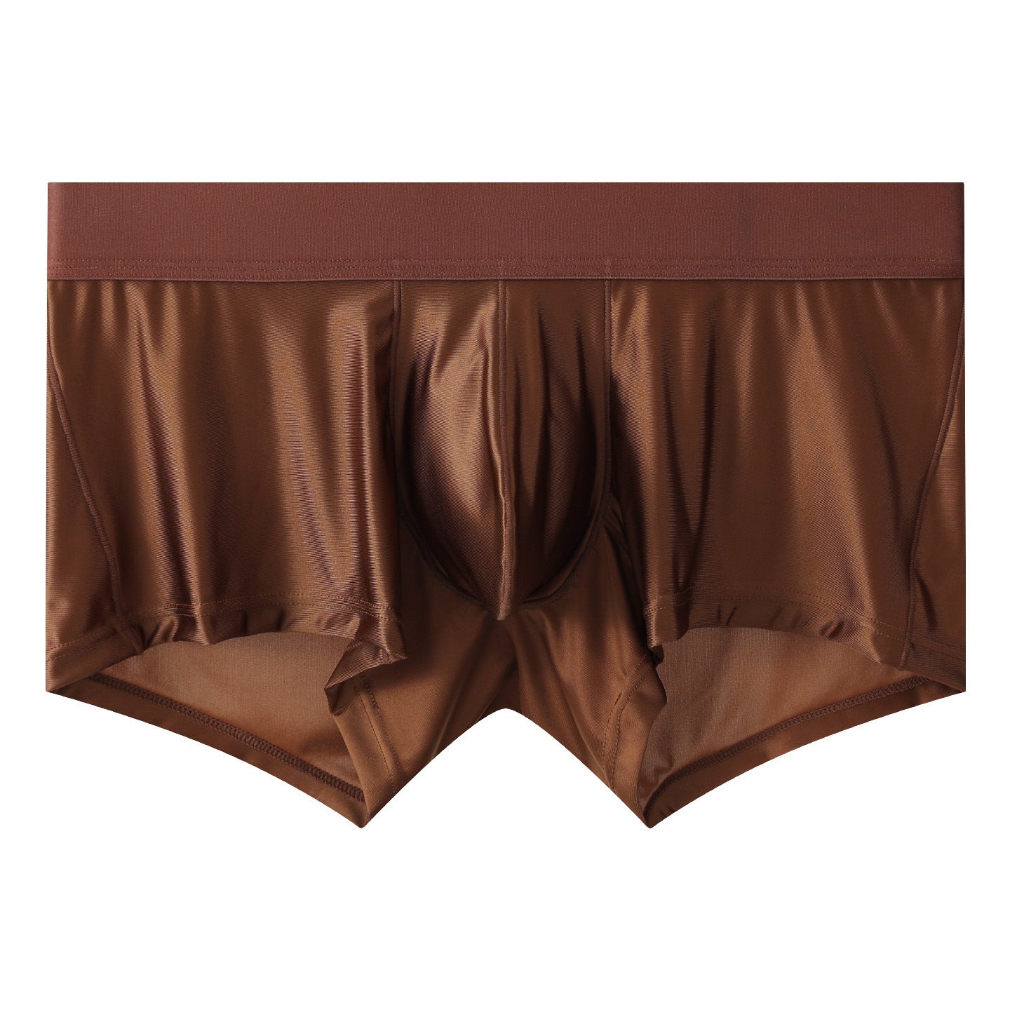Men's Solid Color Minimalism Boxer Briefs Faux-silk Shorts