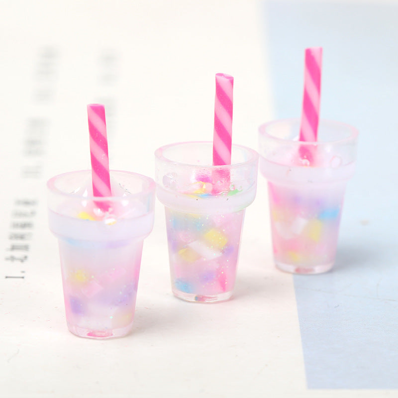 Colorful Milky Tea Cup Candy Color Girl Heart Cream Glue Epoxy Diy Phone Case Kit Accessories