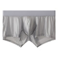 Men's Solid Color Minimalism Boxer Briefs Faux-silk Shorts
