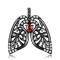 Creative Simple Black Lung Versatile Ins Style S925 Silver Plated Black Gold Diy Necklace For Men And Women