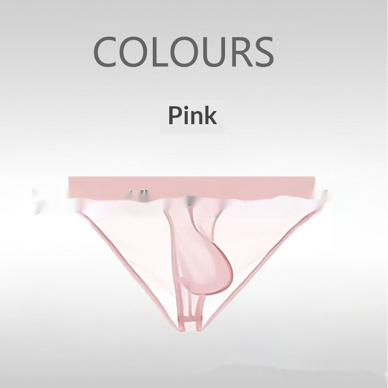 Triangle Ice Silk Ultra-Thin Fully Transparent Mens Briefs