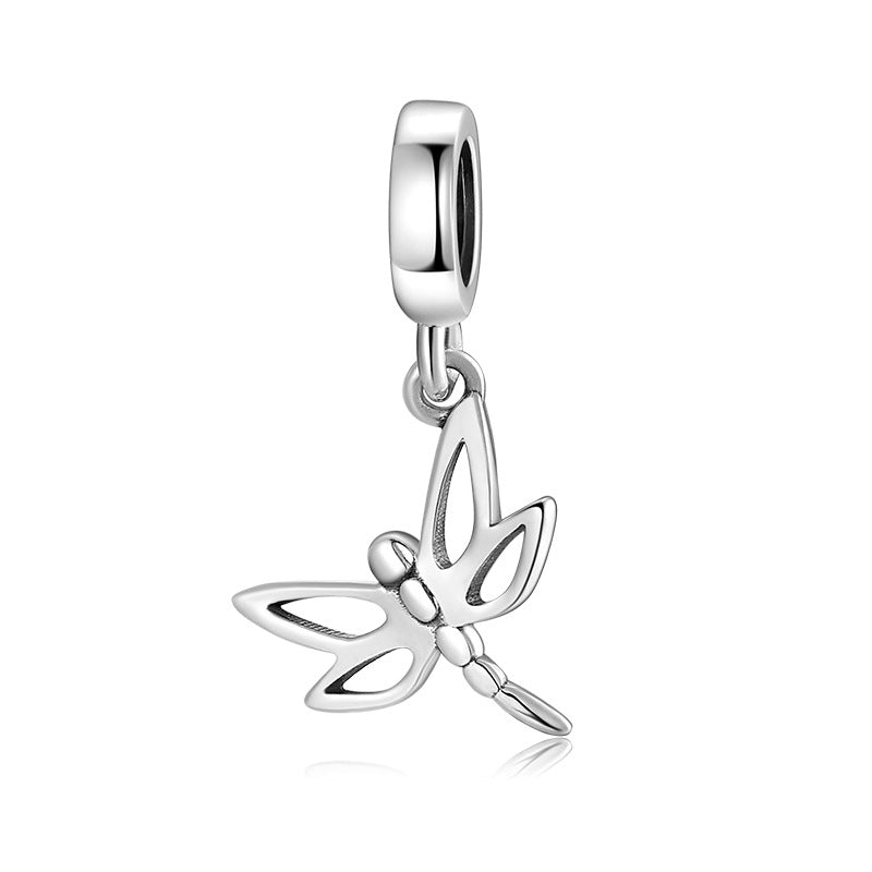 Lovely Insects In Summer Dragonfly Beads Pendant 925 Sterling Silver Loose Beads Diy Accessories