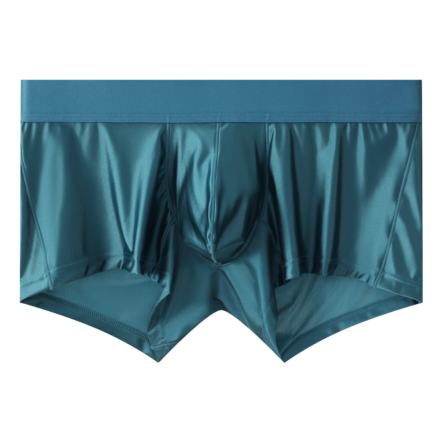 Men's Solid Color Minimalism Boxer Briefs Faux-silk Shorts