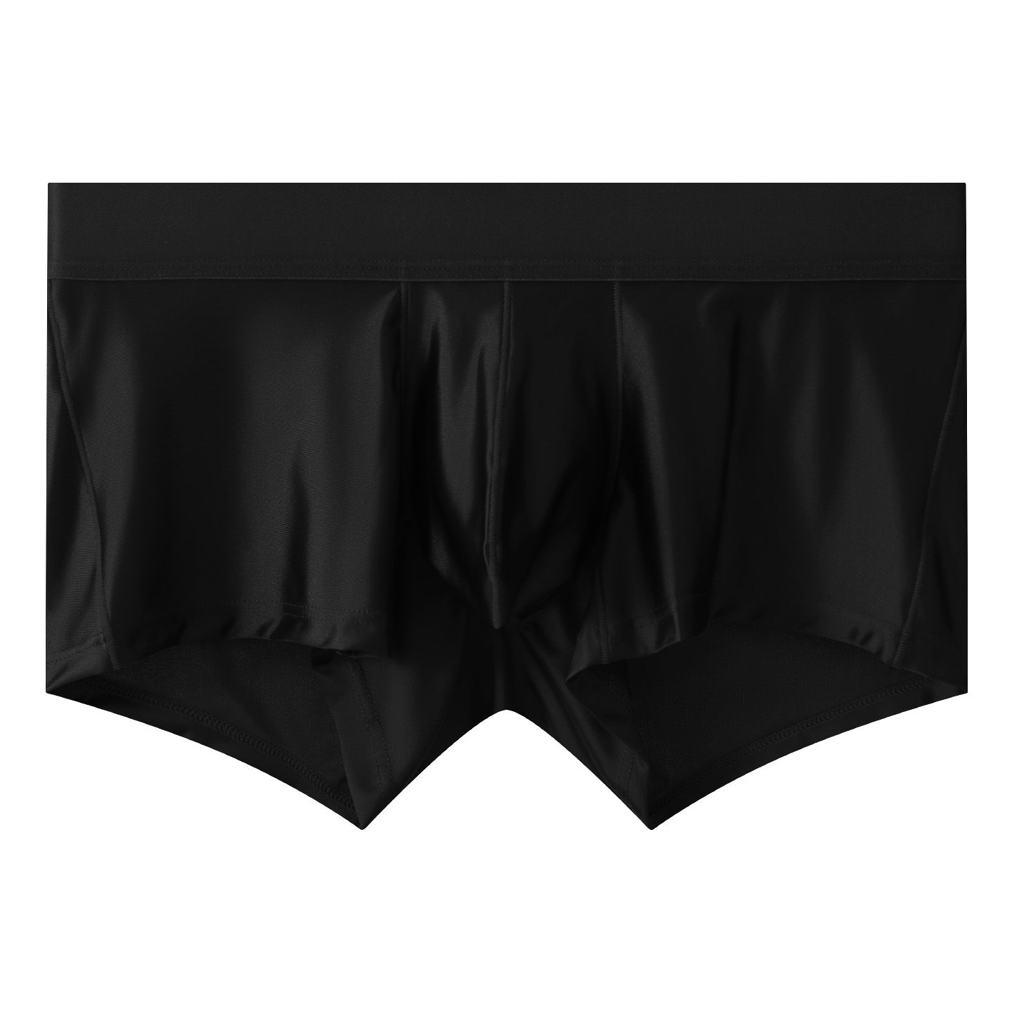 Men's Solid Color Minimalism Boxer Briefs Faux-silk Shorts