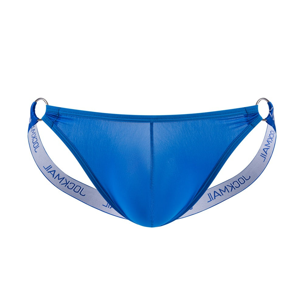 Sexy Mens Transparent Ice Silk Mens Thong Briefs