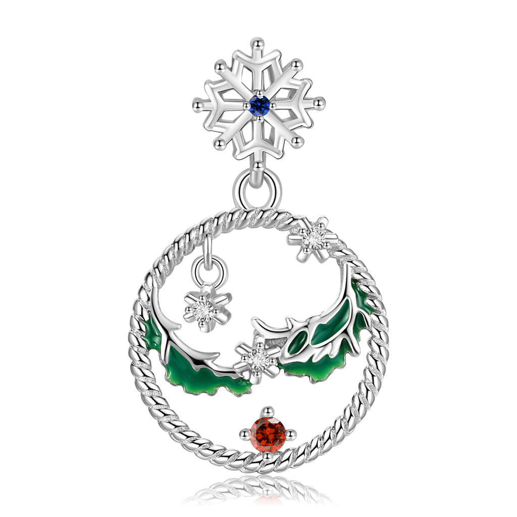 Christmas Snowflake Necklace Ins Style Simple Hollow Fashion 925 Silver