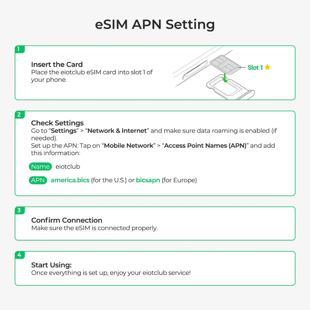 EIOTCLUB eSIM Card for Android & iOS – Unlimited eSIM Downloads, Ideal for Travel and Business, Your Perfect Second Phone Card