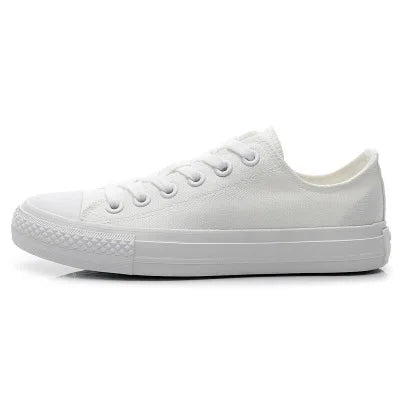 Canvas Shoes for Women and Men Lemon Yellow All Black Cloth Shoes Size 35-44 Pure White Sneakers for Boys and Girls Simple Style