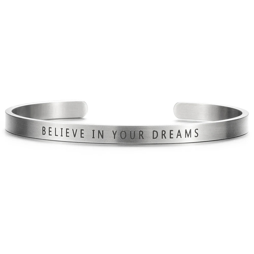 Hot sell 5mm Brushed Matte Personalized Bracelets for Women Lover Double Side Engraved Custom Family Name Cuff Gifts Accept Drop