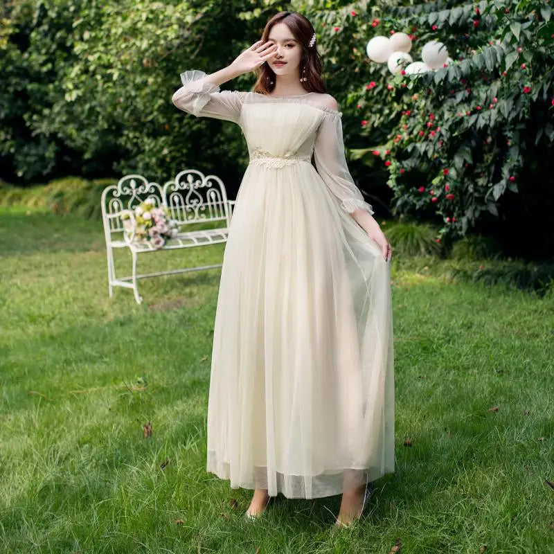 Women Pink Champagne Grey Blue Long Bridesmaid Dresses Sweet Memory Bride Guest Prom Graduation Vestidos Wedding Party Robe