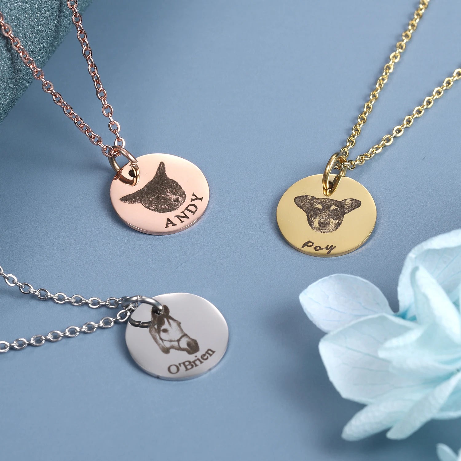 Personalized Gifts for Mom Dog Mom Custom Dog Portrait Necklace Personalized Pet Portrait Necklace Memorial Gift Dog Custom Gift