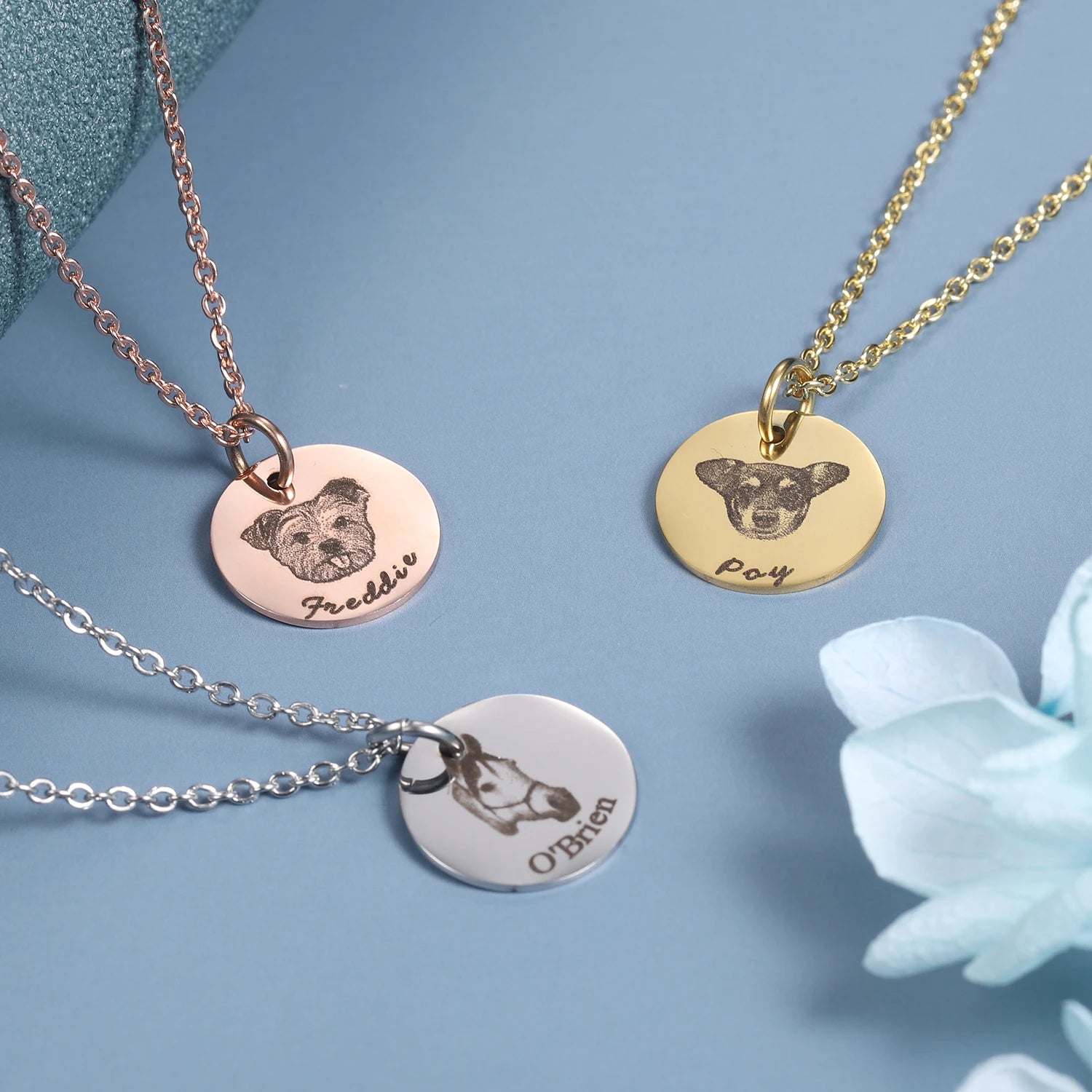 Personalized Gifts for Mom Dog Mom Custom Dog Portrait Necklace Personalized Pet Portrait Necklace Memorial Gift Dog Custom Gift