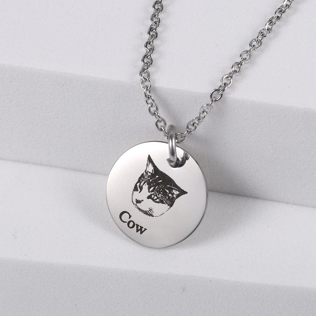 Personalized Gifts for Mom Dog Mom Custom Dog Portrait Necklace Personalized Pet Portrait Necklace Memorial Gift Dog Custom Gift