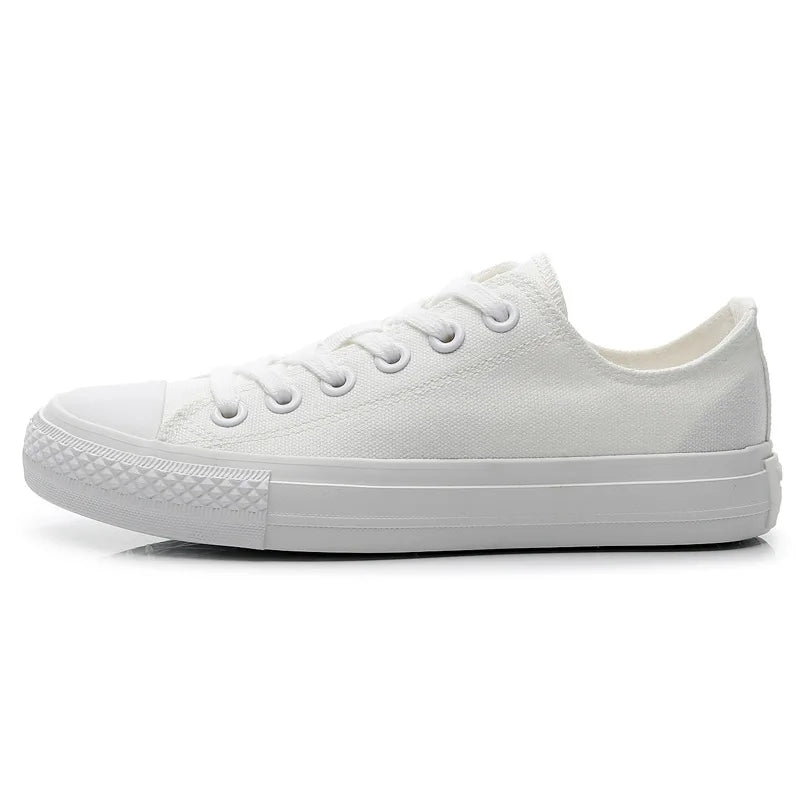 Canvas Shoes for Women and Men Lemon Yellow All Black Cloth Shoes Size 35-44 Pure White Sneakers for Boys and Girls Simple Style