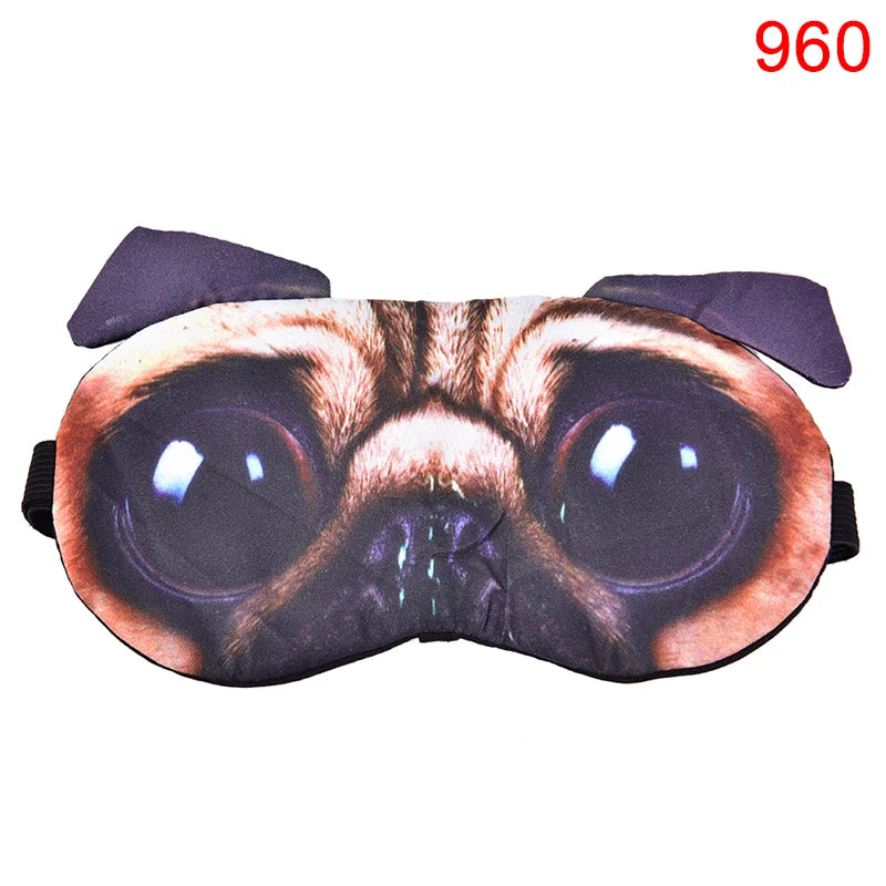 Cute Cat Dog Sleep Mask Eyeshade Cover Eye Mask Natural Sleeping Soft Blindfold Eyepatch Sleep Eyeshade Eye Cover Hot