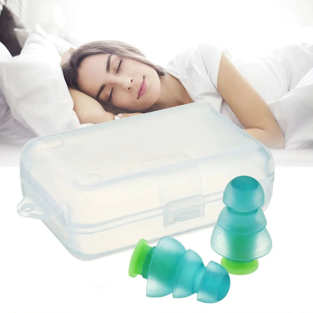 1 Pair Reusable Noise Cancelling Soft Silicone Earplugs Sound Insulation Hearing Protection Ear plugs for Music Party #288344