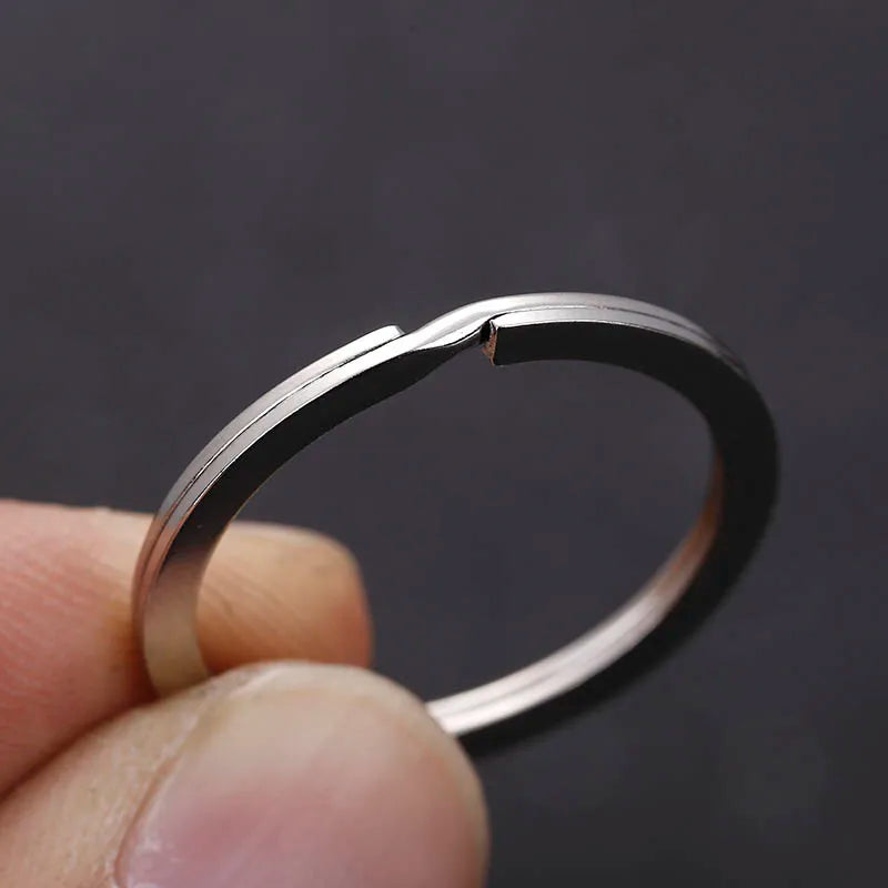20pcs Metal Split Jump Rings Metal Hooks for DIY Keychain Pendant Making Accessory