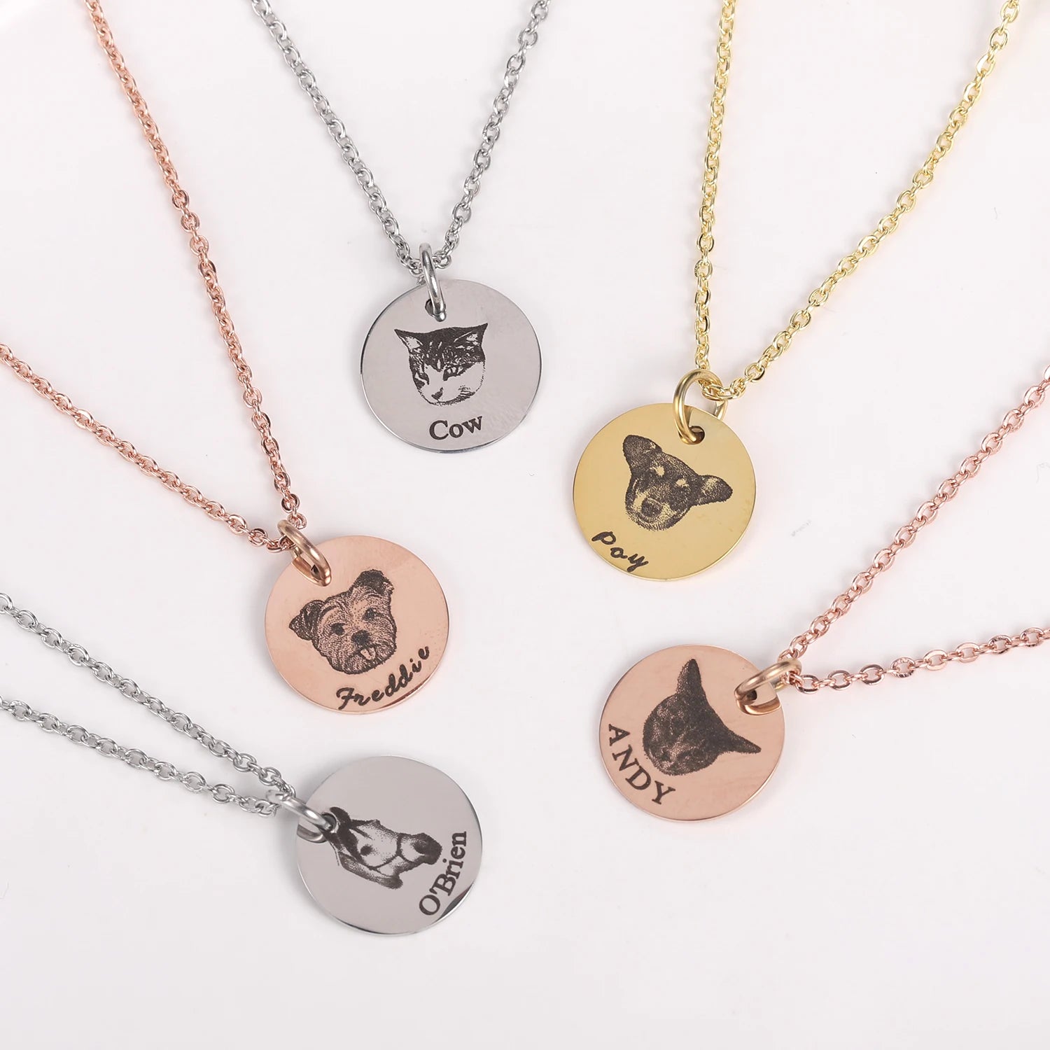 Personalized Gifts for Mom Dog Mom Custom Dog Portrait Necklace Personalized Pet Portrait Necklace Memorial Gift Dog Custom Gift