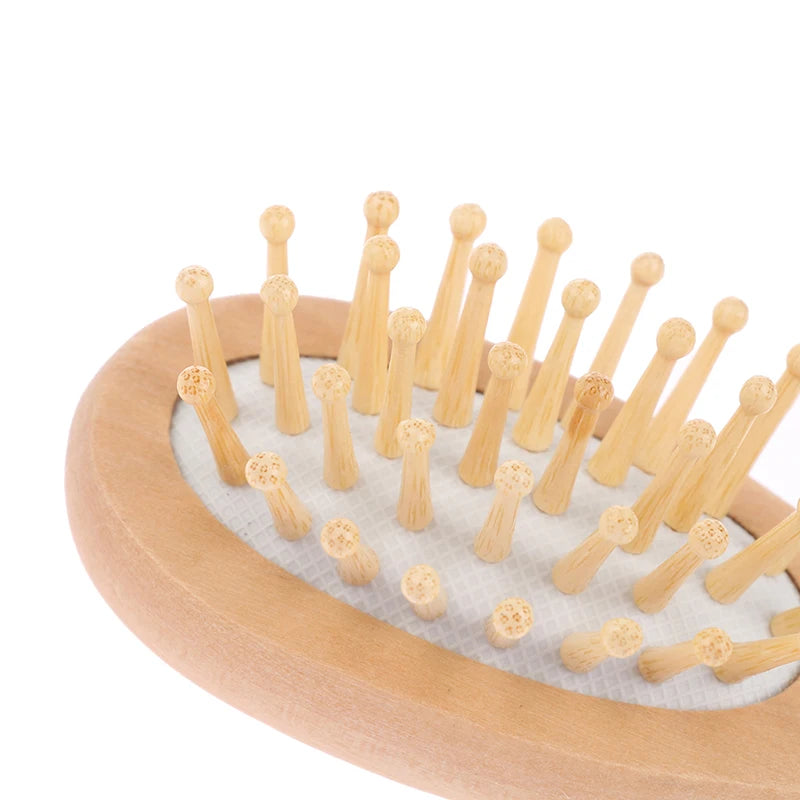Baby Hair Comb Set Wooden Handle Natural Soft Wool Brush Infant Head  Wooden Handle Head Comfort Massager