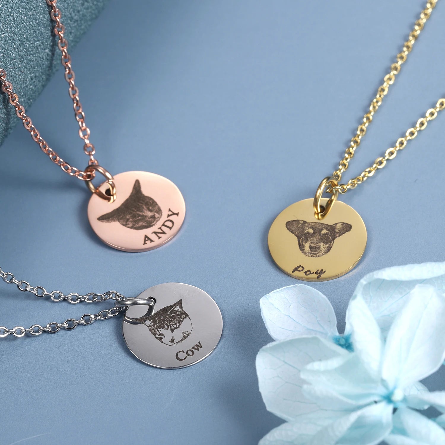 Personalized Gifts for Mom Dog Mom Custom Dog Portrait Necklace Personalized Pet Portrait Necklace Memorial Gift Dog Custom Gift