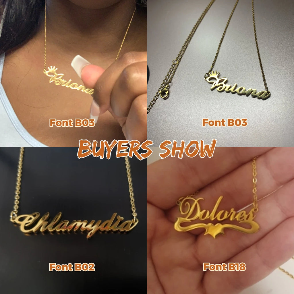 Sipuris Custom Name Necklace Personalized Golden Choker Stainless Steel Necklace For Women Man Customized Jewelry Weddings Gifts