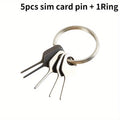 5pcs/Set SIM Card Eject Pin Key Tool Needle SIM Card Tray Holder Eject Pin for Mobile Phone Key Tool Card Pin Needle