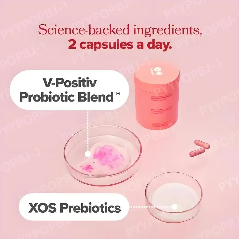 Women's Probiotic Capsules  with Lactobacillus & Prebiotics for Gut and PH Balance  Promote Healthy Flora 60 Pieces