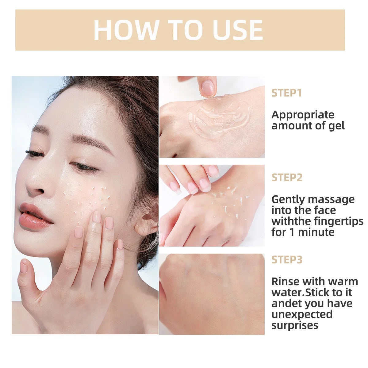 200ml Orange Scrub Gel is suitable for all skin types, gently removes dead skin cells, moisturizes and brightens the skin tone